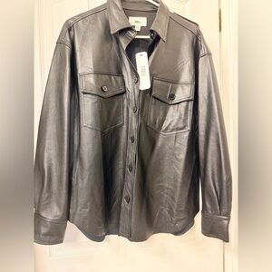 Olia Black Faux Leather Jacket